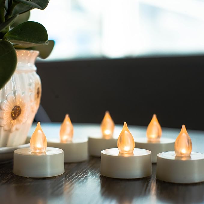 6 Flameless Votive Tealight Candles - Image 2