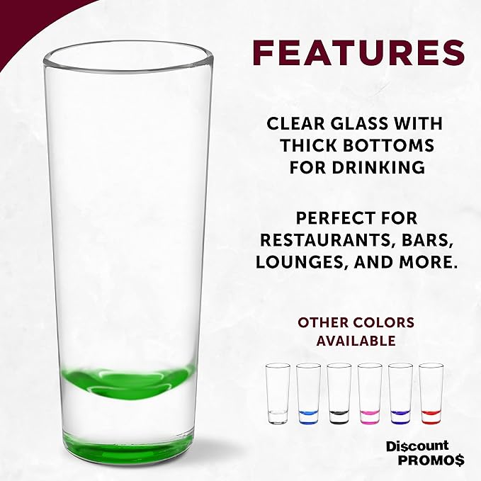 DISCOUNT PROMOS Cordial Shooter Shot Glasses 2 oz. Set of 10, Bulk Pack - Image 2