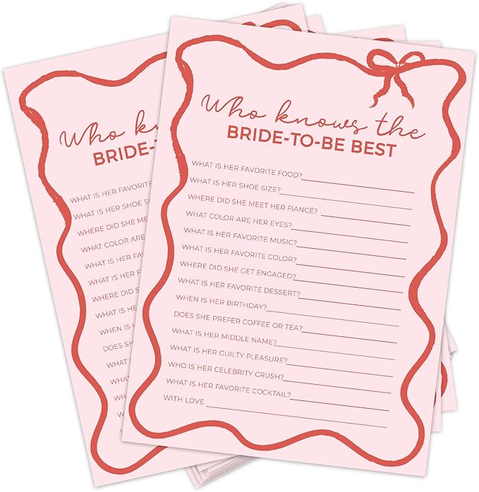DEEKA 30 PCS Bridal Shower Games Card - Image 9