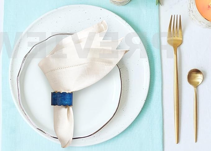 Handmade Epoxy Napkin Rings Set of 12 | Elegant Table Decor - Image 9