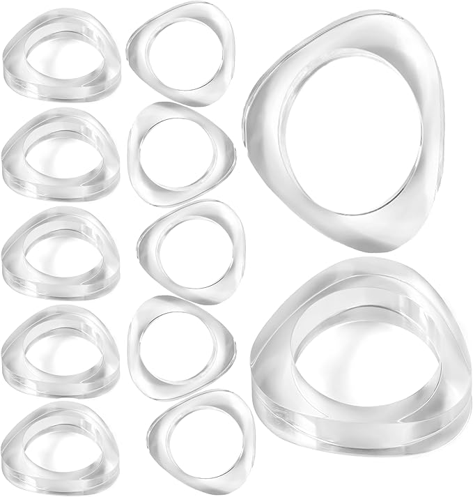 Clear Acrylic Napkin Rings by ALPHALivingHOME