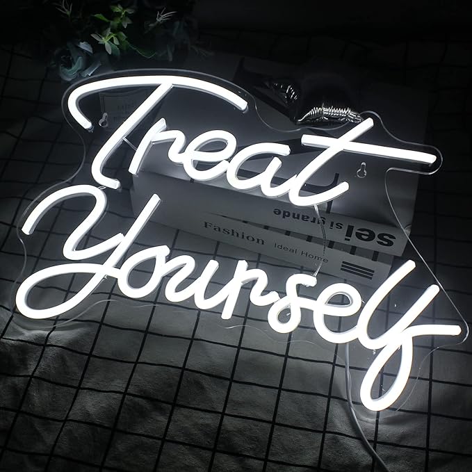 Treat Yourself Neon Signs White Led Sign - Image 3