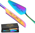 Personalized Wedding Cake Knife and Server Set Stainless Steel Cake Cutter by SEKECHIKU