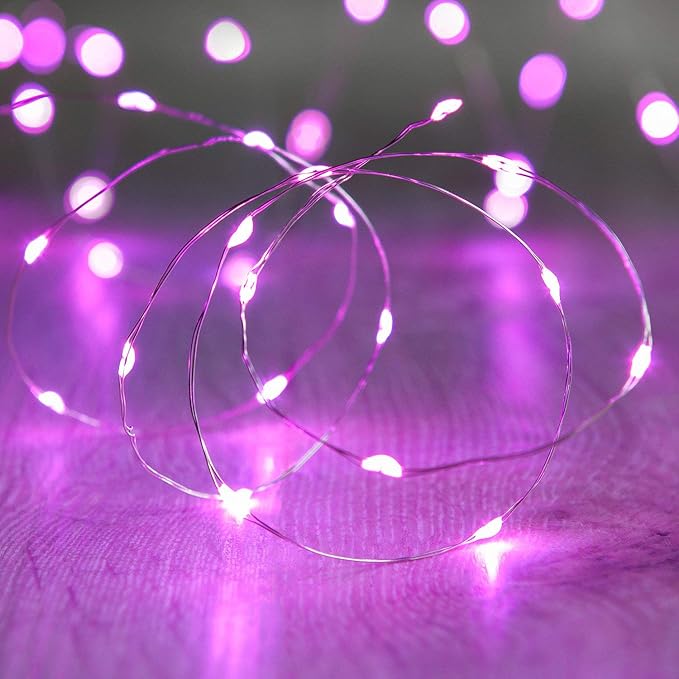 ANJAYLIA LED Fairy String Lights, 16.5Ft/5M 50leds Battery Operated String by ANJAYLIA
