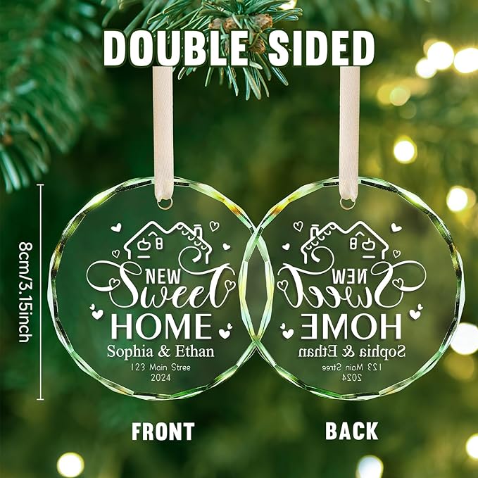 New Home Ornament 2025 House Warming Gifts, Personalized Christmas Ornaments - Image 2