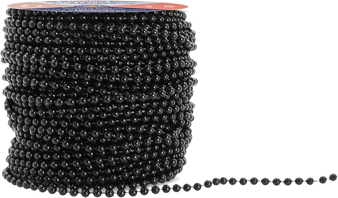 Mandala Crafts 4mm Faux Black Pearl Beads Roll - Image 3