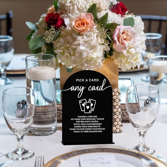 Acrylic Wedding Sign Pick A Card Sign - Image 2