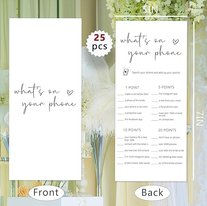 Bridal Shower Games, What's On Your Phone, Wedding Shower Games - Image 2