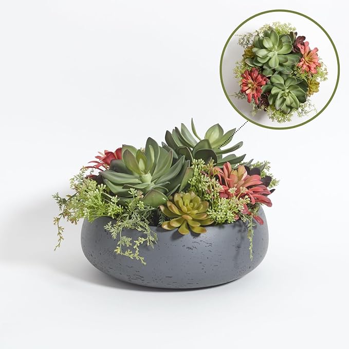 Faux Succulent Arrangement, Premium Artificial Indoor Plant Enhances Interior - Image 2
