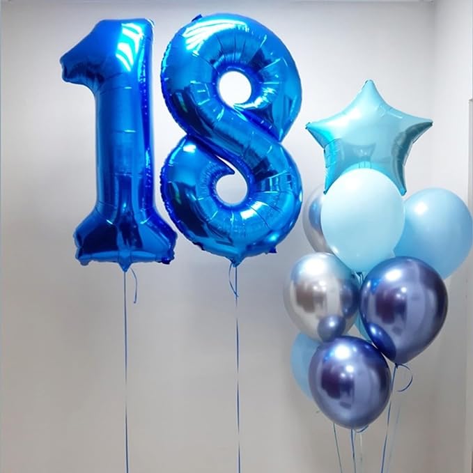 40 Inch Big Dark Blue 8 Balloon Number Foil Helium Number Balloons 0-9 Jumbo - Image 5