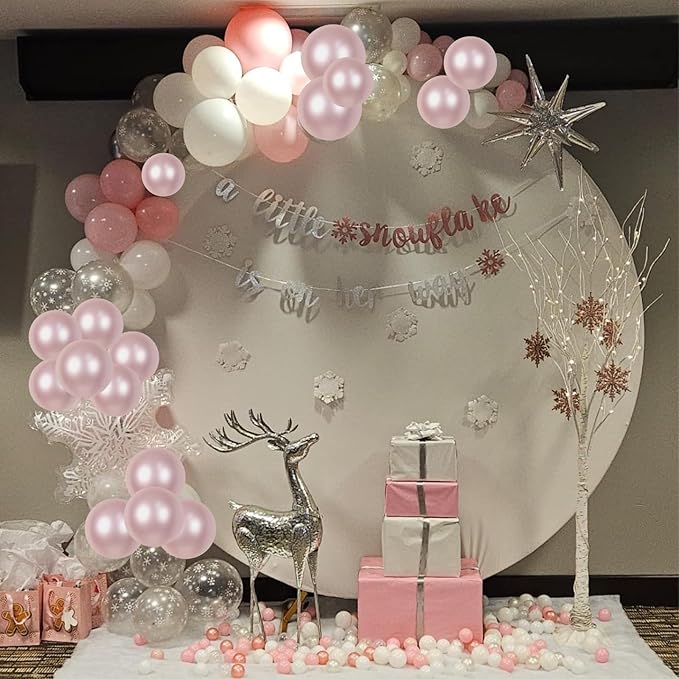 Pink Winter Wonderland Balloons - Image 4