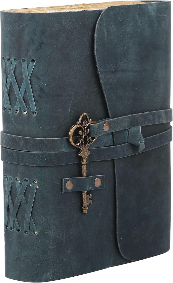Leather Journal with Lined and Unlined Deckle Edge Paper 8x6 inch and Vintage - Image 6