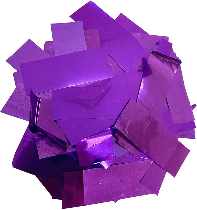 Fluttering Purple Mylar Shiny Foil Metallic Confetti – Rectangular Light-Weight by UltimateConfetti