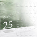 Arch Wedding Table Number 1-25 Clear Acrylic Tabletop Signs 5x7 Inch by SOVQUEST