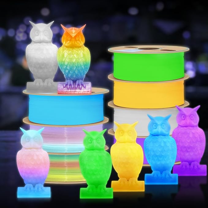 YOUSU PLA Filament Glow in The Dark Multicolor，Rainbow PLA Filament, Gradient - Image 5