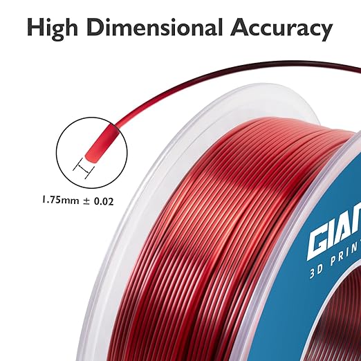 GIANTARM Dual Color PLA Filament, Silk PLA Filament 1.75mm +/-0.02mm, 1KG Spool - Image 2