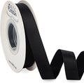 Ribbli Black Satin Ribbon 5/8 inch x Continuous 25 Yards, Double Faced Satin Use by Ribbli