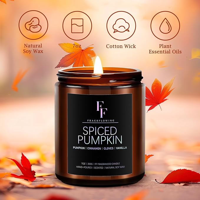 Fall Candles Set, 4 Pack Candles - Image 5