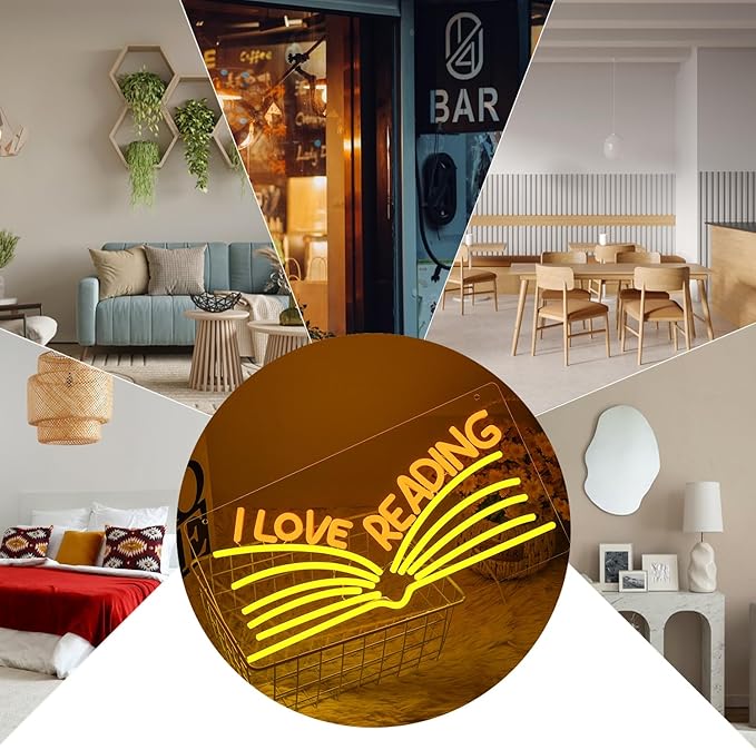 I Love Reading Neon Sign for Wall Decor, Dimmable Classroom LED Light Up Sign - Image 6