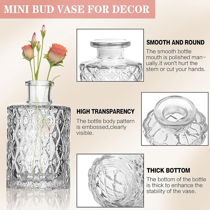 12pcs Mini Bud Vases As Wedding Centerpieces - Image 3