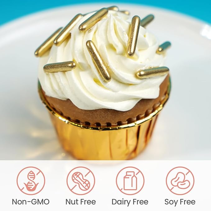 Gold Sprinkles, Metallic Rods Candy, Wedding Party, 150g/5.29oz - Image 6
