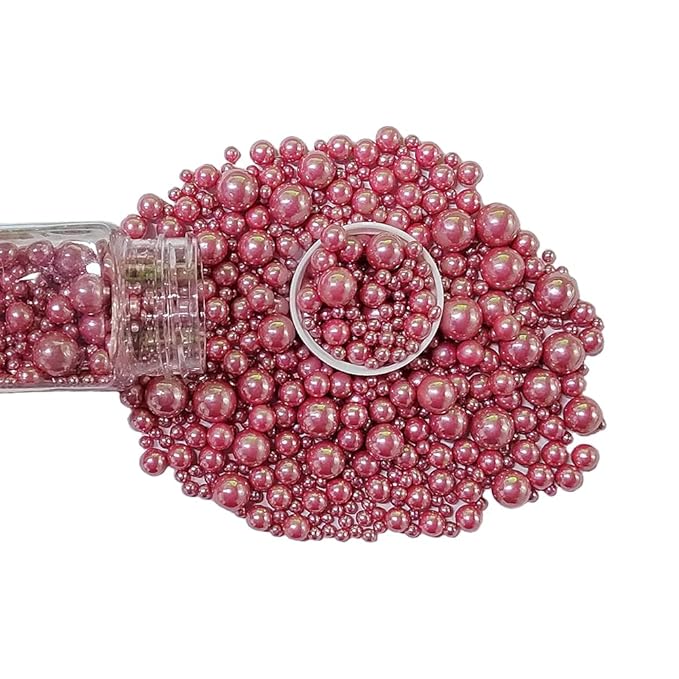 Edible Rose Gold Sugar Pearls Candy Sprinkles 120G/ 4.23Ounce Baking Cake by Homankit