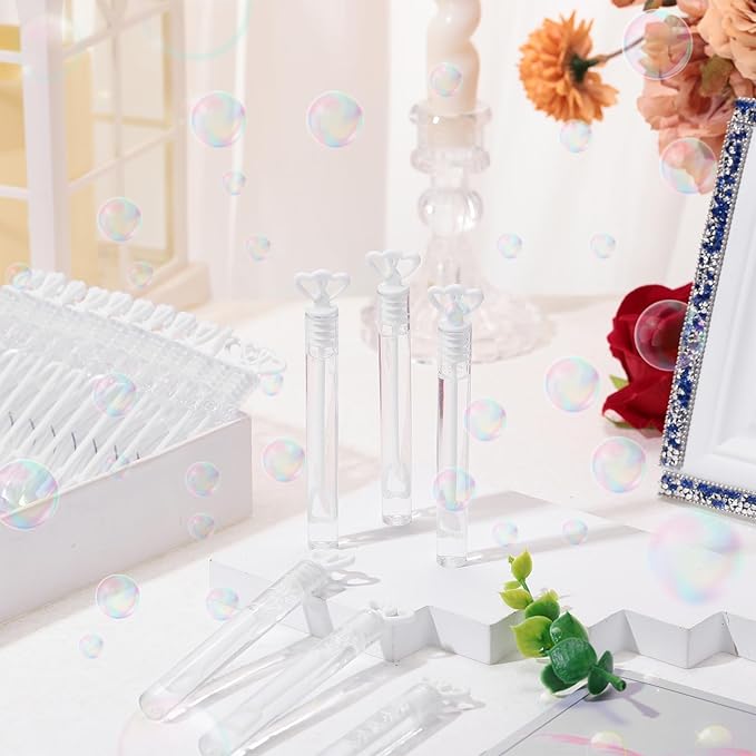 150 Pcs Bubble Wands Bulk for Wedding Party Mini Heart Wand - Image 5