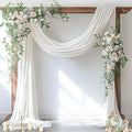 Socomi Ivory White Wedding Arch Draping Fabric 29" x 20Ft 1 Panel Sheer Outdoor by Socomi