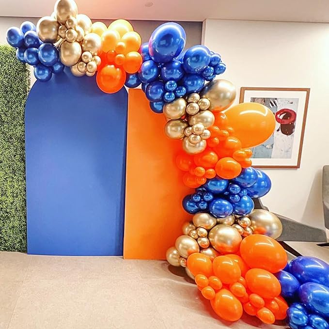 Orange and Blue Balloons, Birthday Balloon Party Decorations - Image 5