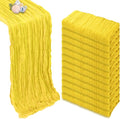 12 Pack Lemon Yellow Cheesecloth Table Runner 10ft Boho Gauze Fabric Cheese by Pepmily