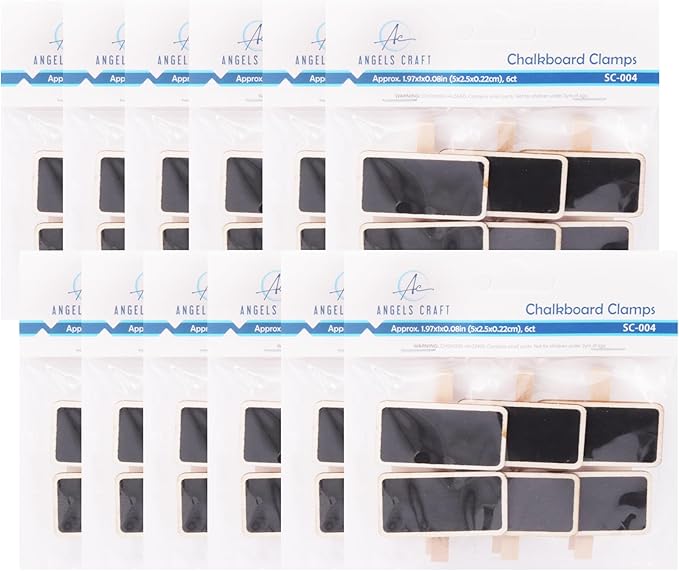 72 Count Chalkboard Signs Clips by AngelsCraft