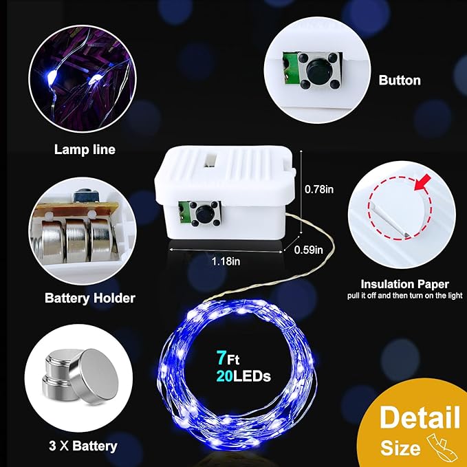 pozzolanas 24 Pack 7ft Waterproof LED Fairy Lights - Image 5