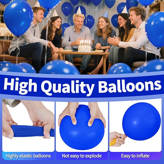 KAWKALSH Dark Blue Balloon 12 Inch - Image 3