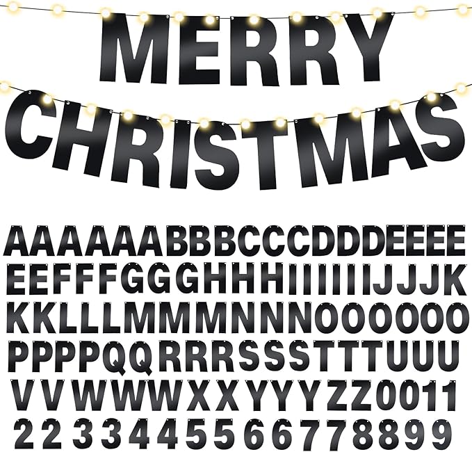 TaoBary 112 Pcs DIY Letter Custom Banner Glitter Customizable Banner Kit - Image 8