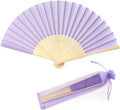 24pcs Imitated Silk Hand Fan Imitated Silk Fabric Bamboo Handheld Folded Fan by SLcrafts