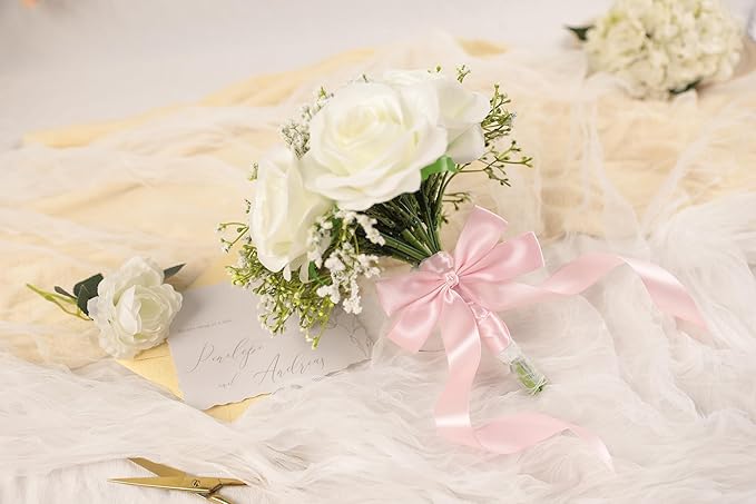 Baby Pink Satin Ribbon 1 inch X Continuous 50 Yards, Single Face Polyester - Image 6