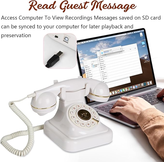 Audio Guest Book Wedding Phone, Retro Audio Phone Guestbook - Image 6