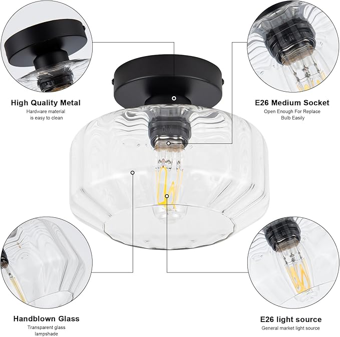 Semi Flush Mount Ceiling Light - Image 8