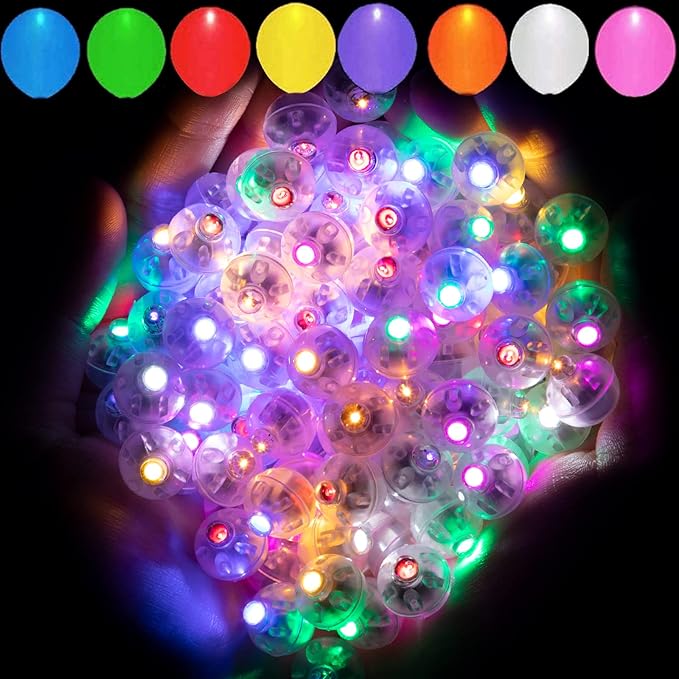 Aogist 50pcs 10-Colors Mini Lights, Long Standby Time Waterproof LED Balloon by Aogist