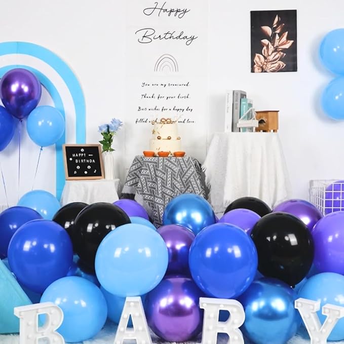 Paready Purple Blue Balloons Set - Image 2