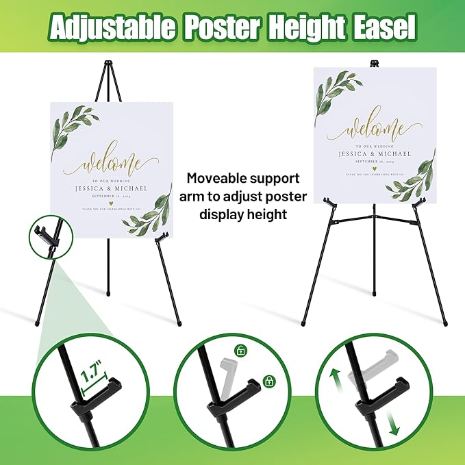 6Pcs Black Easel Stand for Sign - Image 4