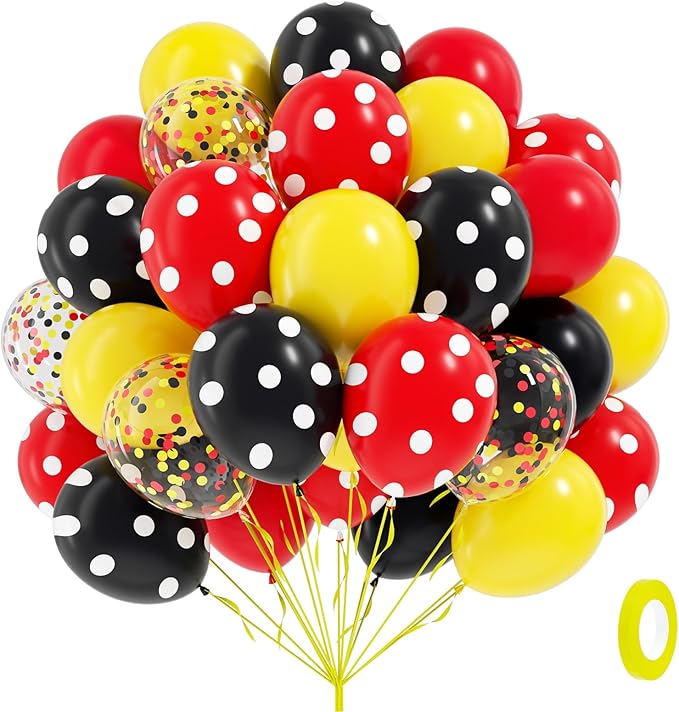 60pcs Red and Yellow Balloons 12inch by Leraqertra