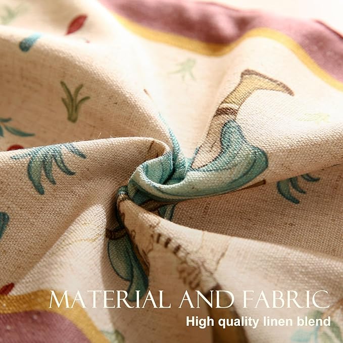 patdrea Designer Idyll Linen Extra Long Table Runner, Vintage Beige Farmhouse - Image 4