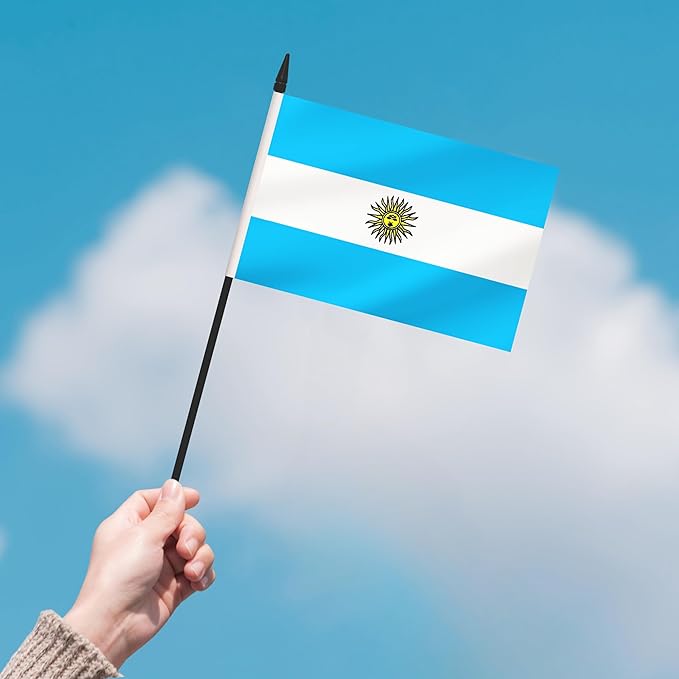 2 Pack Argentina Desk Flag Set, Argentine Desktop Small Miniature Table Office - Image 7