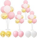 4 Balloon Stand Kit For Table Centerpieces Pastel Pink Balloons Holder Baby by HODIHIWI