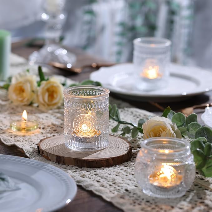 DARJEN 12Pcs Clear Votive Candle Holders - Image 3