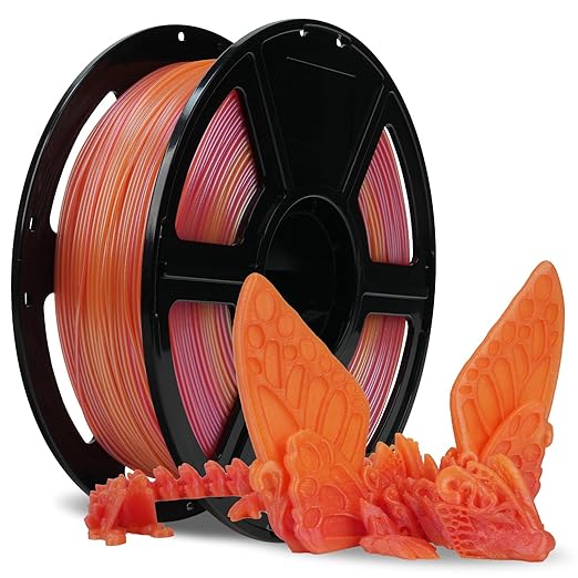 FLASHFORGE Rapid PLA Filament 1.75mm +/- 0.02mm Yellow to Pink Gradient by FLASHFORGE