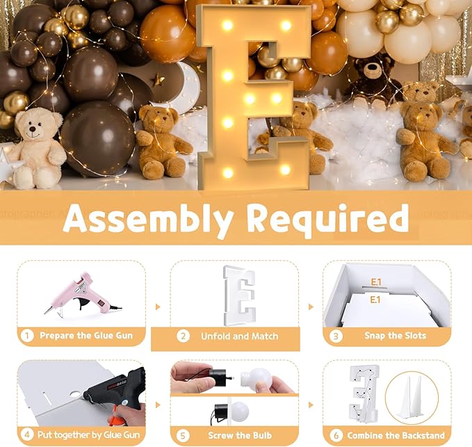 imprsv Marquee Light Up Letters, 3FT Marquee Letters - Image 3