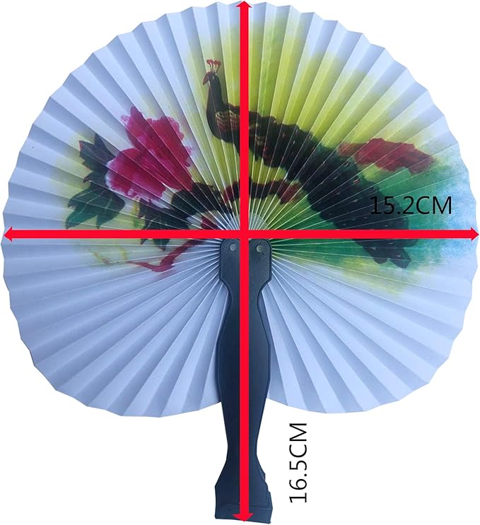 30 Pcs 3.5" Mini Chinese Oriental Handheld Floral Folding Paper Fans Bulk - Image 5
