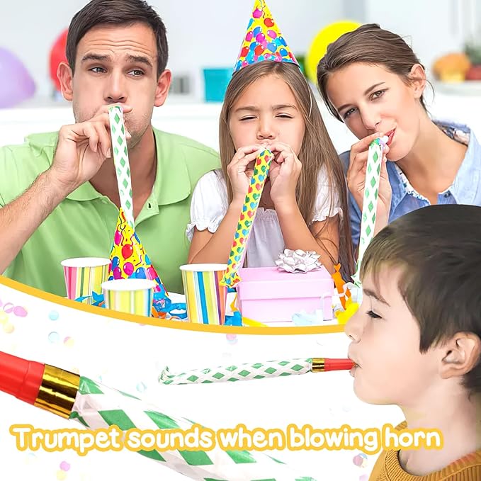 LovesTown 40PCS Party Blowers, Colorful Birthday Noisemakers Birthday Blow - Image 4